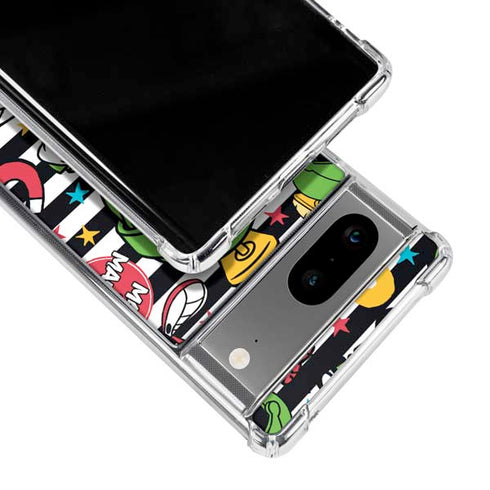 Looney Tunes Marvin the Martian Striped Patches Google Pixel 7a Clear Case